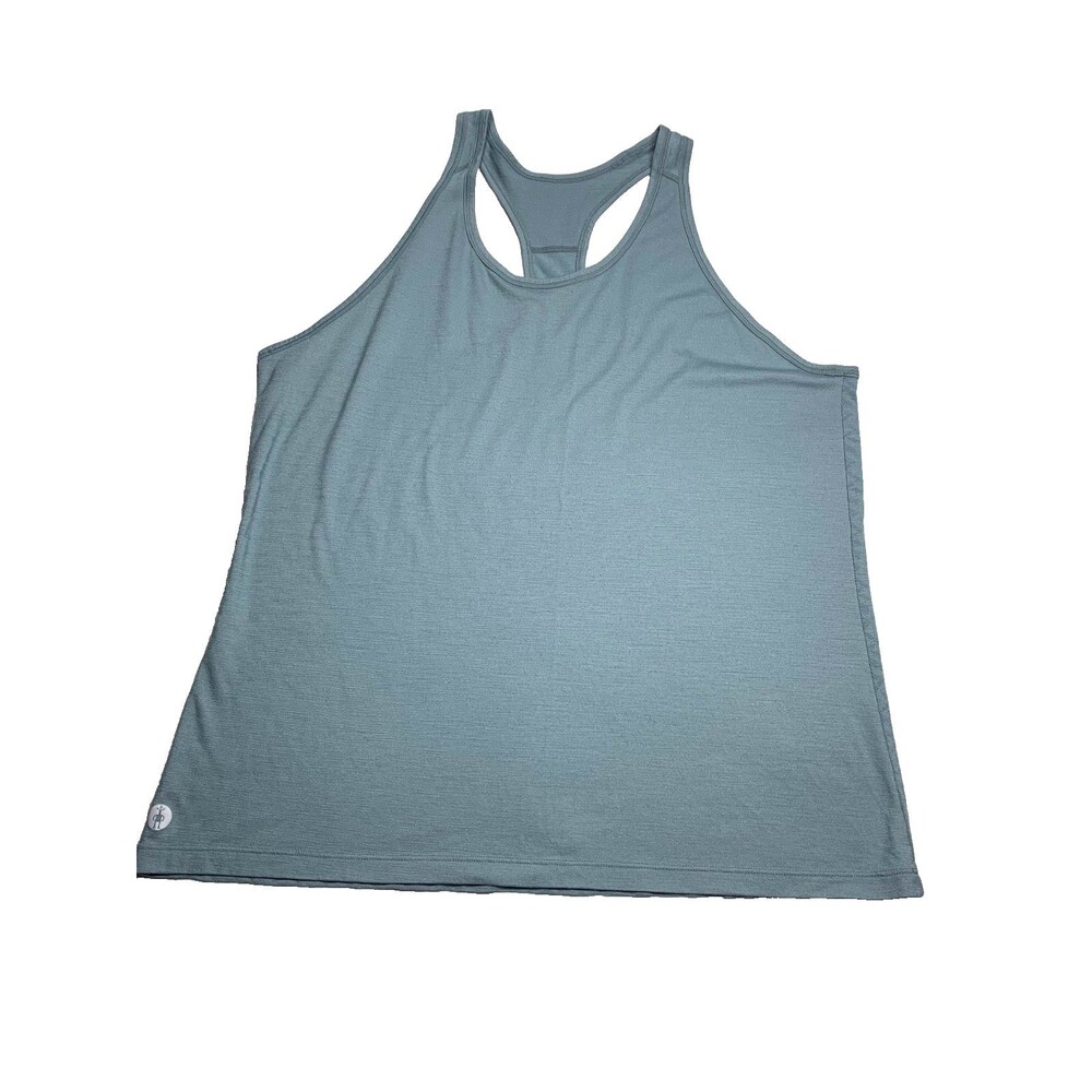 Smartwool Active Womens Size Extra Large Merino Wool Blend Tank Teal Jacquard XL